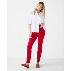 NWT! Spanx Women's On-the-Go Ankle Slim Straight Pants RED -‎ Size M